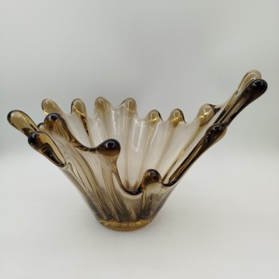 купить Ваза (конфетница) "Медуза", Орловская фабрика стеклянных изделий "Победа" (предположительно), цветное стекло, СССР, 1970-1990 гг.