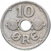 Купить Дания 10 эре (ore) 1929