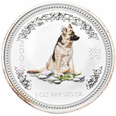 купить Австралия 1 доллар (dollar) 2006 "Восточный календарь - Год Собаки", цветное покрытие