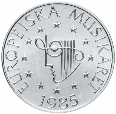 купить Швеция 100 крон (kronor) 1985 "Международный год музыки"