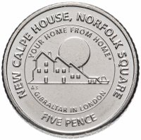 Купить Гибралтар 5 пенсов (pence) 2018 "Новый Calpe House"