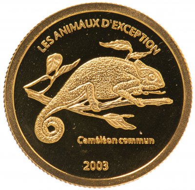 купить Конго 2003 10 франков "Хамелеон"
