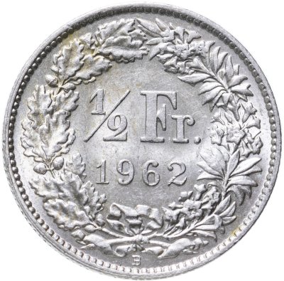 купить Швейцария 1/2 франка 1962