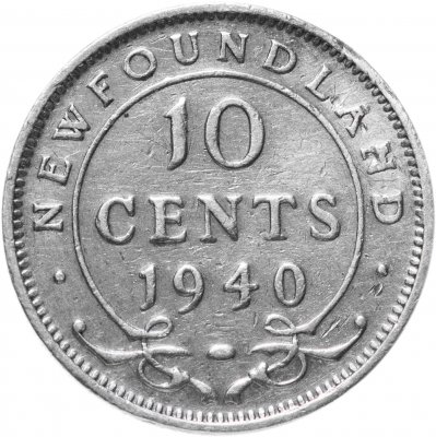 купить Ньюфаундленд 10 центов (cents) 1940