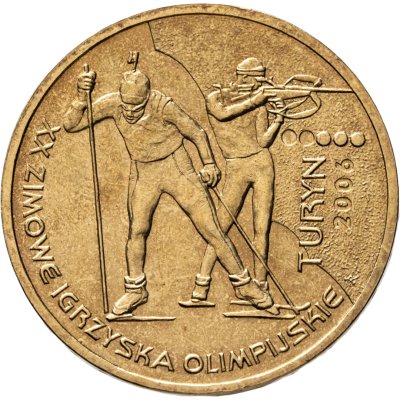 купить Польша 2 злотых 2006 "Зимняя Олимпиада Турин 2006"