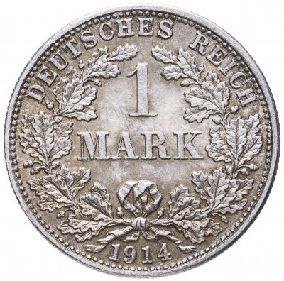 купить Германия 1 марка 1914 F знак монетного двора: "F" - Штутгарт