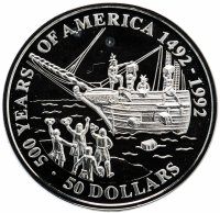 купить Острова Кука 50 долларов 1991 "500 лет открытию Америки"