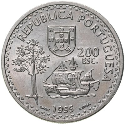 купить Португалия 200 эскудо (escudos) 1995 "480 лет островам Солор и Тимор"
