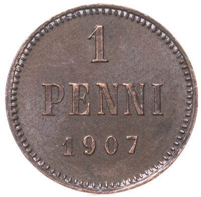 купить 1 пенни (penni) 1907