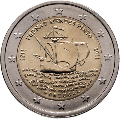 купить Португалия 2 euro (евро) 2011 "500 лет со дня рождения Фернана Мендеша Пинту"