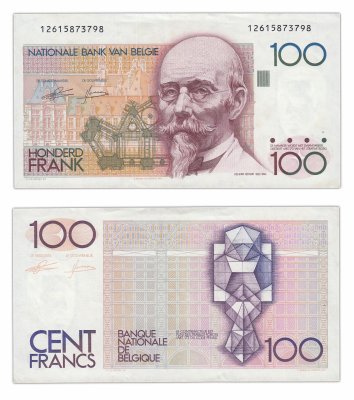 купить Бельгия 100 франков 1982-1994 (Pick 142a(5))