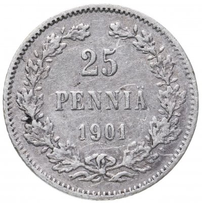 купить 25 пенни 1901 L, монета для Финляндии