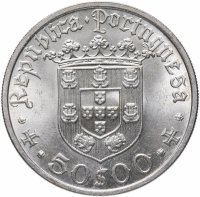 купить Португалия 50 эскудо (escudos) 1968 "500 лет со дня рождения Педру Алвариша Кабрала"