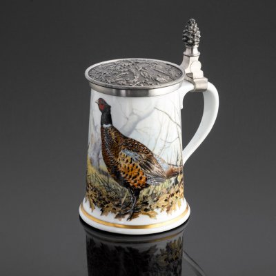 купить Кружка для пива (мануфактура "Haviland Limoges" для "Franklin Porcelain"), фарфор, печать, золочение, металл, Франция, 1981 г.
