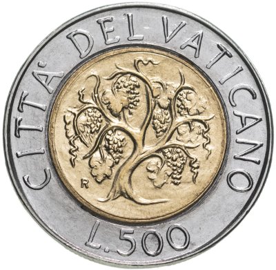 купить Ватикан 500 лир (lire) 1989