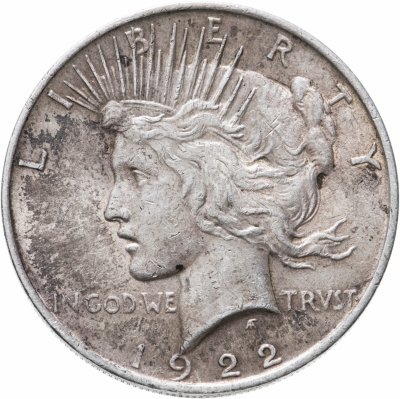 купить США 1 доллар (dollar) 1922 Peace Dollar (мирный доллар) без обозначения монетного двора
