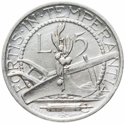 купить Сан-Марино 5 лир (lire) 1935