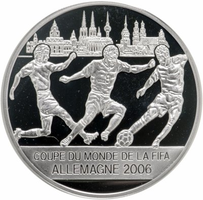 купить Демократическая Республика Конго 10 франков 2006 "Чемпионат мира по футболу FIFA-2006" в капсуле