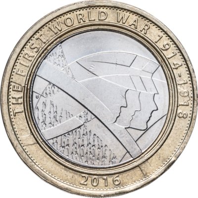 купить Великобритания 2 pounds (фунта) 2016 "100-летие с начала Первой мировой войны армия Великобритании"