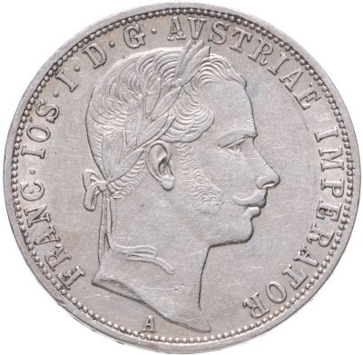купить Австрия 1 флорин (florin) 1860 Знак монетного двора "A" - Вена