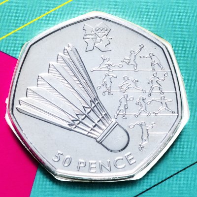 купить Великобритания 50 пенсов (pence) 2011 "XXX летние Олимпийские Игры, Лондон 2012 - Бадминтон"