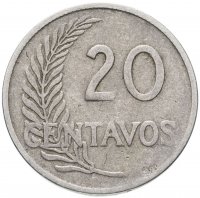 купить Перу 20 сентаво (centavos) 1918