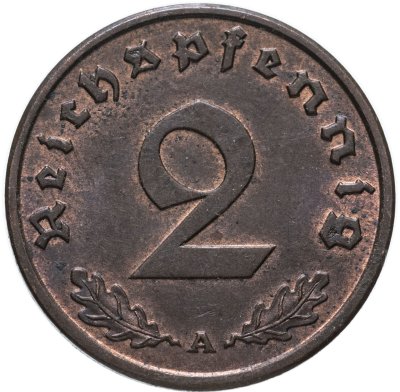купить Германия (Третий рейх) 2 рейхспфеннига (reichspfennig) "А" 1938
