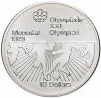 купить Канада 10 долларов (dollars) 1976 "XXI летние Олимпийские Игры, Монреаль 1976: Футбол"