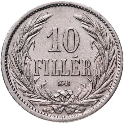 купить Венгрия 10 филлеров (filler) 1908