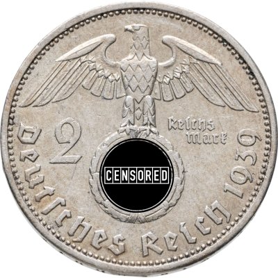 купить Германия, Третий Рейх 2 рейхсмарки (reichsmark) 1939 знак монетного двора "A"-Берлин