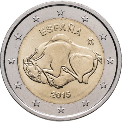 купить Испания 2 евро (euro) 2015 Наскальные рисунки в пещере Альтамира