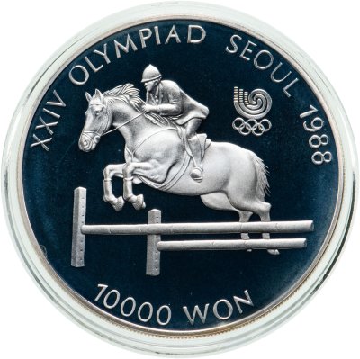купить Южная Корея 10000 вон (won) 1988 XXIV летние Олимпийские Игры, Сеул 1988 - Конные соревнования
