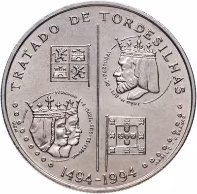 купить Португалия 200 эскудо (escudos) 1994 "500 лет с момента заключения Тордесильясского договора"
