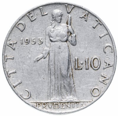 купить Ватикан 10 лир (lire) 1953