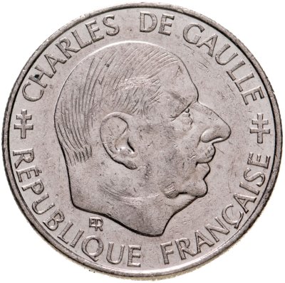 купить Франция 1 франк 1988 "30 лет Пятой Республике"