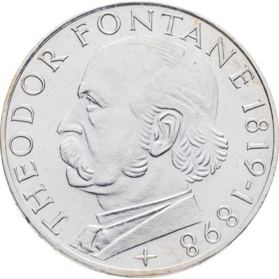 купить Германия 5 марок (deutsche mark) 1969 150 лет со дня рождения Теодора Фонтане
