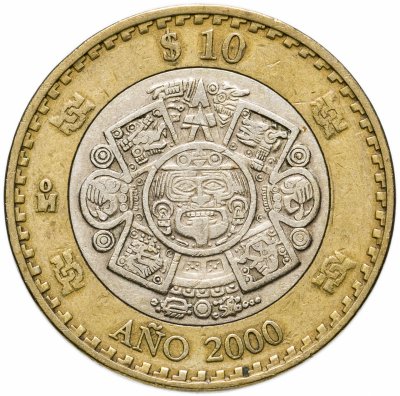 купить Мексика 10 песо (pesos) 2000 "Смена тысячелетия - 2000 год"