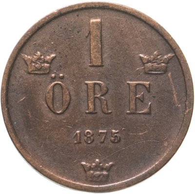 купить Швеция 1 эре (ore) 1875