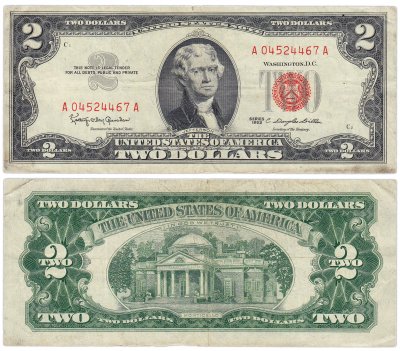 купить США 2 доллара 1963 (Pick 382a)