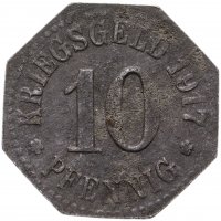 купить Германия (Висбаден) нотгельд 10 пфеннигов 1917