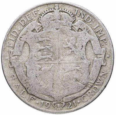 купить Великобритания 1/2 кроны (crown) 1921