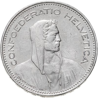 купить Швейцария 5 франков (francs) 1996
