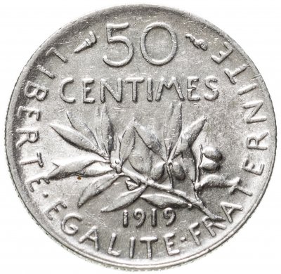 купить Франция 50 сантимов (centimes) 1919