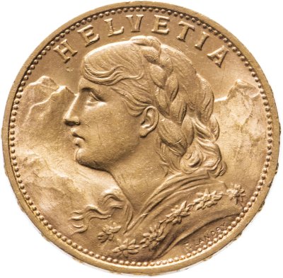 купить Швейцария 20 франков (francs) 1930