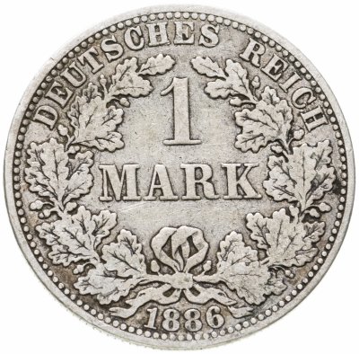 купить Германская Империя, 1 марка 1886 знак монетного двора: "A" - Берлин