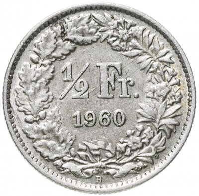 купить Швейцария 1/2 франка 1960