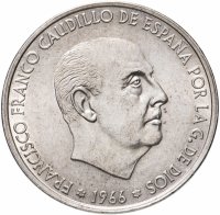 купить Испания 100 песет (pesetas) 1966 ("67" внутри звезды)