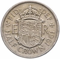Купить Великобритания 1/2 кроны (crown) 1961