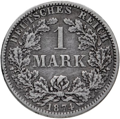 купить Германия 1 марка (mark) 1874 A знак монетного двора: "A" - Берлин