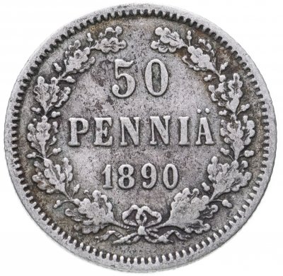 купить 50 пенни 1890 L, монета для Финляндии